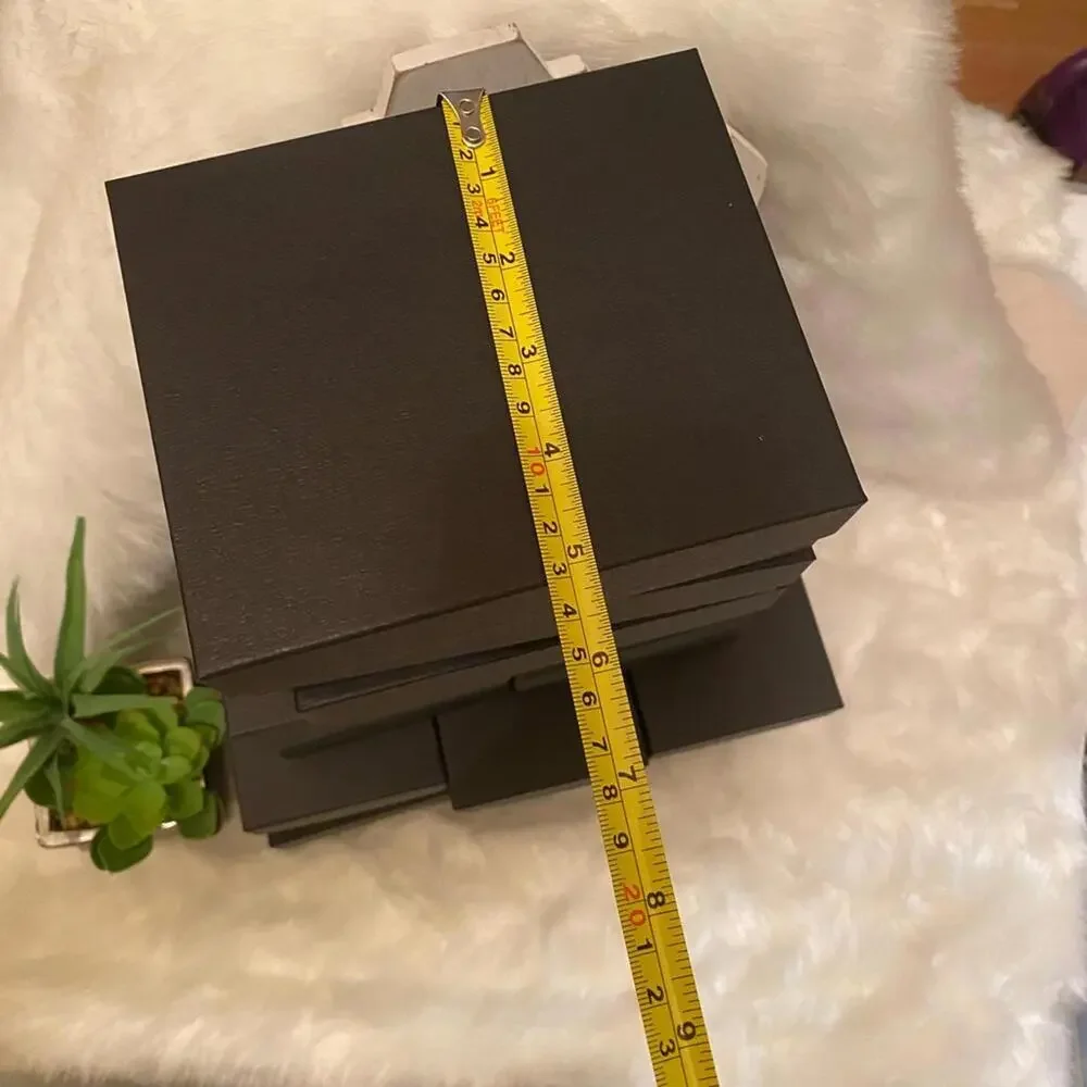 Set of Black Decorative Storage Boxes